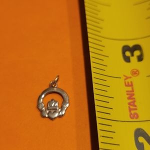 Dainty Claddagh Style Pendant 14k yellow gold